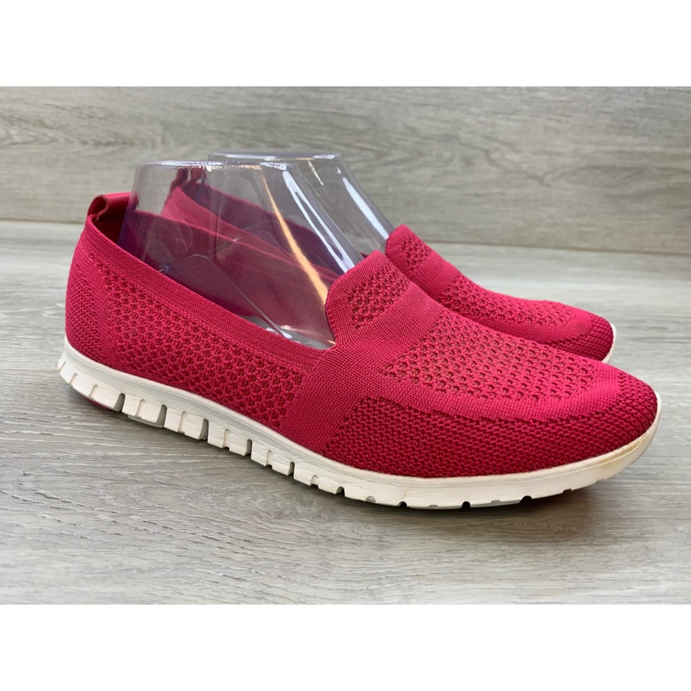 Cole Haan Zerogrand Stitchlite Pink Knit Slip On Loafers Women's 8.5 Shoes